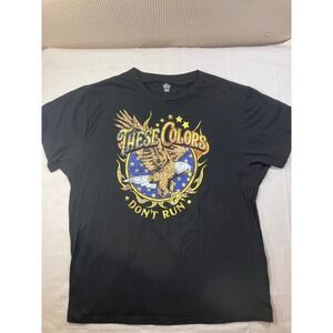 Celebrate Patriotic Eagle Graphic T Shirt XL Black Men's Cotton Blend